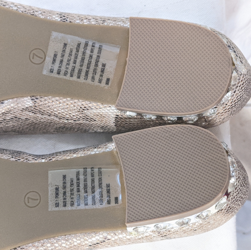 Snake print and jeweled flats - Picture 11 of 13